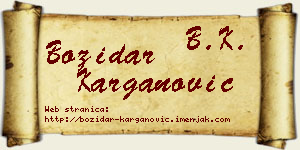 Božidar Karganović vizit kartica